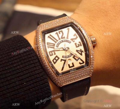 Swiss Replica Franck Muller Vanguard Iron Pxl Iced Out Watches - Great ...